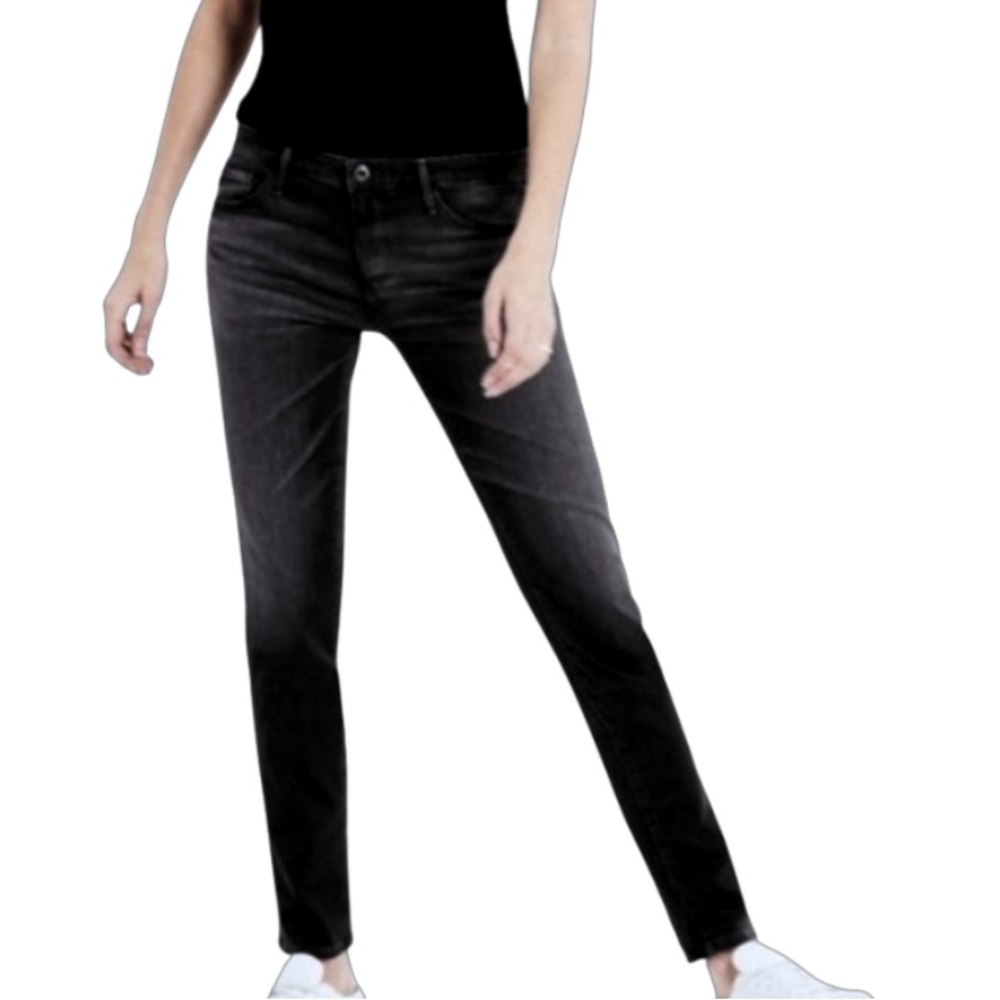 AG The Stilt Cigarette Jeans | Washed Black | Size 28